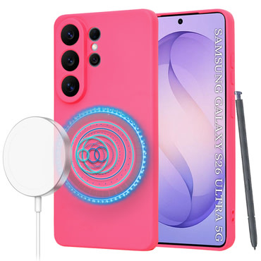 Silikonska maska Techsuit SoftFlex MagSafe za Samsung Galaxy S26 Ultra - roza