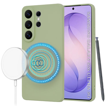 Silikonska maska Techsuit SoftFlex MagSafe za Samsung Galaxy S26 Ultra - matcha