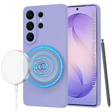 Silikonska maska Techsuit SoftFlex MagSafe za Samsung Galaxy S26 Ultra - ljubičast