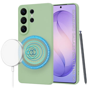 Silikonska maska Techsuit SoftFlex MagSafe za Samsung Galaxy S26 Ultra - menta zelen