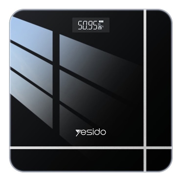 Pametna vaga Yesido "MG10" LED zaslon, kaljeno staklo, 5-150kg - black