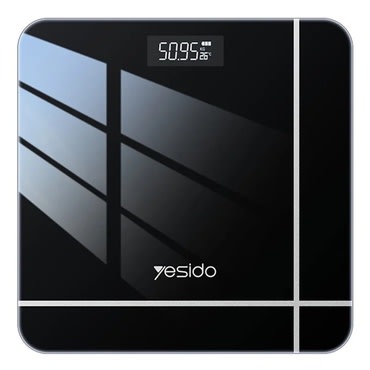 Pametna vaga Yesido "MG09" LED zaslon, kaljeno staklo, 5-150kg - black