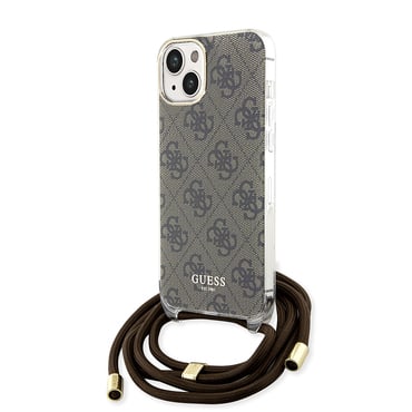 Maskica Guess "Crossbody Cord 4G Print" za iPhone 15 - brown