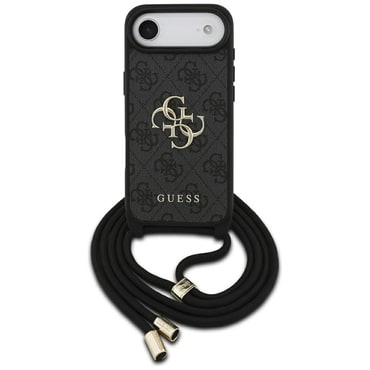 Maskica Guess "Crossbody Cord 4G Print" za iPhone 17 - black