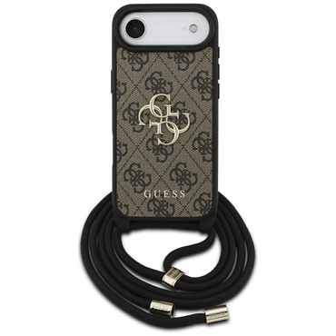 Maskica Guess "Crossbody Cord 4G Print" za iPhone 17 - brown