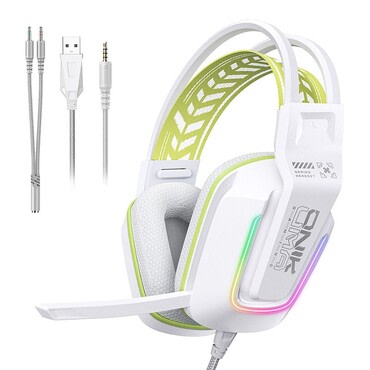 Gaming slušalice ONIKUMA "X13" s RGB osvjetljenjem - white