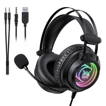 Naglavne slušalice ONIKUMA "X80" s RGB osvjetljenjem - black