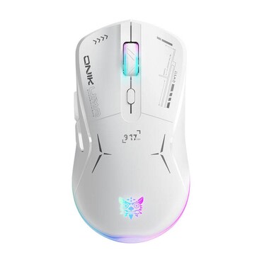 Onikuma "CW917" bežični gaming miš s podesivim DPI i RGB osvjetljenjem - white