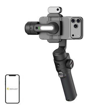 Gimbal stabilizator Aochuan "S3" s AI senzorom, 3-osni, 360° praćenje - black