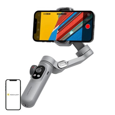 Gimbal stabilizator Aochuan "X Pro Standard" s OLED zaslonom i bežičnim punjenjem - gray