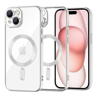 Maskica Techsuit "Luxury Crystal MagSafe" za iPhone 15 - srebrn