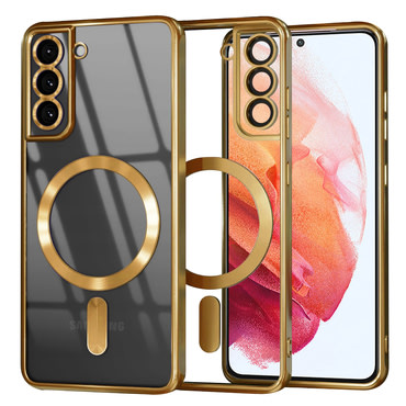 Maskica Techsuit "Luxury Crystal MagSafe" za Samsung Galaxy S21 - zlatan