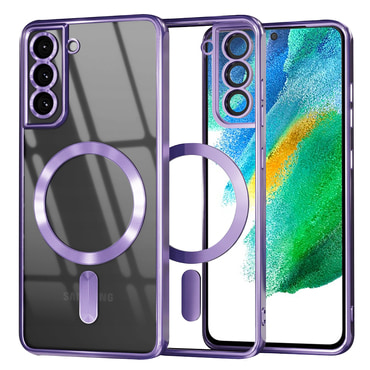 Maskica Techsuit "Luxury Crystal MagSafe" za Samsung Galaxy S21 FE 5G - svijetlo ljubičast
