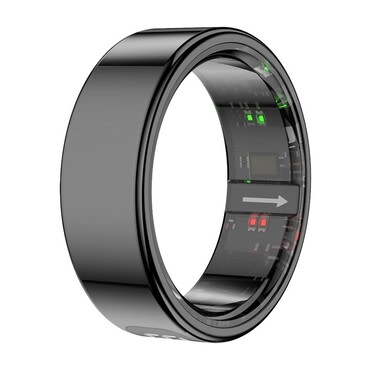 Pametni prsten COLMi "R12" s LED zaslonom, senzorima za zdravlje i nadzorom gesta - black