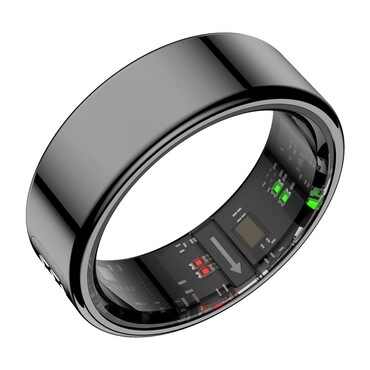 Pametni prsten COLMi "R12" 19.1mm s LED zaslonom, senzorima za zdravlje i upravljanje gestama - black