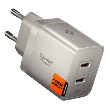 Zidni 47W punjač Spigen "EE472EU (ACH10451)" 2x USB-C, Quantum Boost - natural titanium