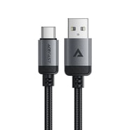 Polnilni i podatkovni USB-A na USB-C kabel Acefast "C20-04" - 3A - 1.2m - black