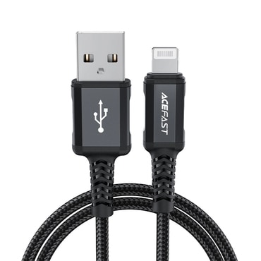 Punjač i podatkovni USB-A na Lightning kabel Acefast "C4-02" - 2.4A - 480Mbps - 1.8m - black