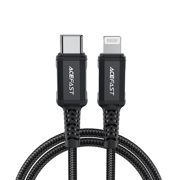 Punjač i podatkovni 30W USB-C na Lightning kabel Acefast "C4-01" - 480Mbps - 1.8m - black