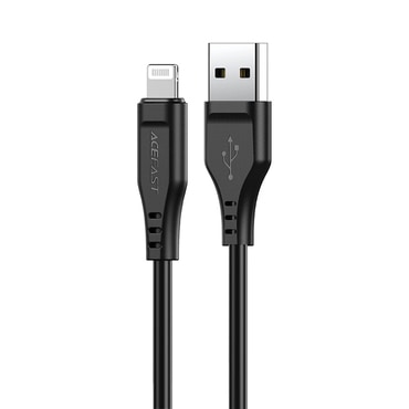 Punjač i podatkovni USB-A na Lightning kabel Acefast "C3-02" - 2.4A - 480Mbps - 1.2m - black