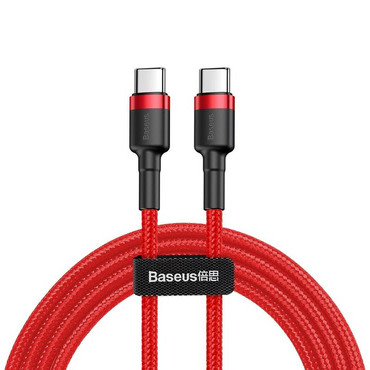 Punjač i podatkovni 60W USB-C na USB-C kabel Baseus "Cafule" - 480Mbps - 1m - black