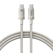 Punjač i podatkovni 100W USB-C na USB-C kabel Baseus "Titanium" - 480Mbps - 1m - galaxy titanium gold