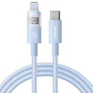 Punjač i podatkovni 20W USB-C na Lightning kabel Baseus "Data Cable Display 2" - 1m - galaxy blue