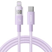 Punjač i podatkovni 20W USB-C na Lightning kabel Baseus "Data Cable Display 2" - 1m - nebula purple