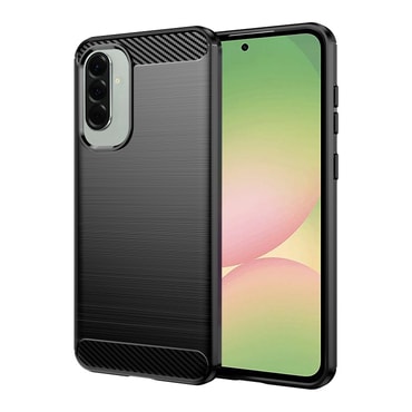 TPU gel maska "Brushed Carbon" za Samsung Galaxy A56 - crn