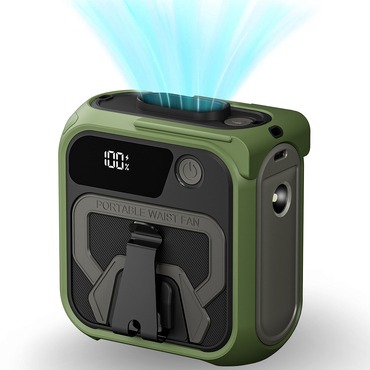 Prenosni ventilator Techsuit "Z13" s power bankom, 5 brzina, 10000mAh - zelen