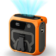 Prenosni ventilator Techsuit "Z13" s power bankom, 5 brzina, 10000mAh - narančast