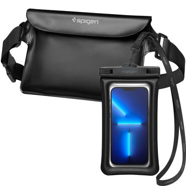 Vodootporna torbica Spigen "A621" s etuijem za telefon, IPX8 - black