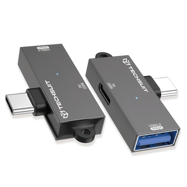 USB-C na USB-A OTG adapter Techsuit "DataBlitz A21" PD100W, 5Gbps - gray