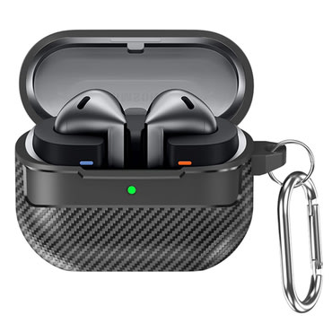 Maskica Techsuit "CarbonFiber" za Samsung Galaxy Buds 3 / 3 Pro / 3 FE - crna