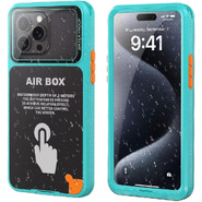 Vodootporna maskica ShellBox "AirBox" IP68 za iPhone 12 / 12 Pro / 13 / 13 Pro / 14 / 14 Pro / 15 / 15 Pro / 16 - blue