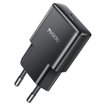 Zidni 30W punjač Yesido "YC74" GaN, USB-C PD - crni