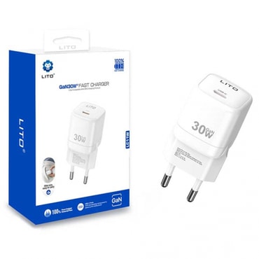 Zidni 30W punjač Lito "LC11" GaN - white