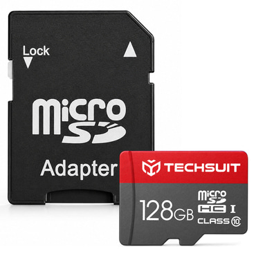Techsuit "THCM26" memorijska kartica MicroSDHC, Class 10, 128GB s adapterom - crvena