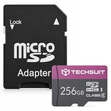 Memorijska kartica Techsuit "THCM27" MicroSDHC Class 6 256GB s adapterom - ljubičasta