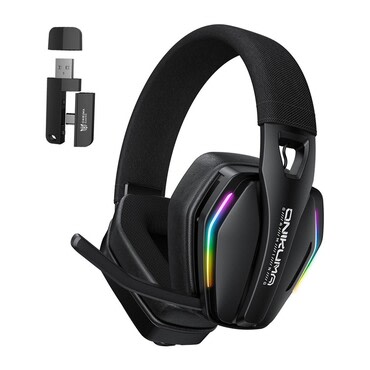 Naglavne slušalice ONIKUMA "GT826" s RGB osvjetljenjem i HD mikrofonom - black