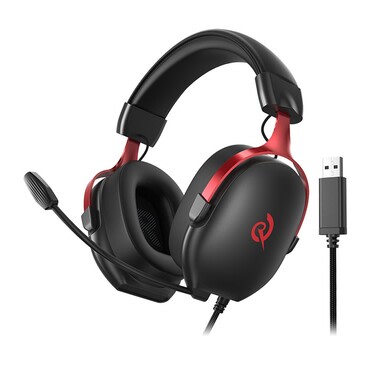 Naglavne slušalice QCY "Heroad VN200" s 7.1 virtualnim prostornim zvukom i 40mm driverima - black / red
