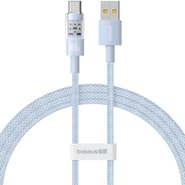 Punjač i podatkovni 100W USB-A na USB-C kabel Baseus "Gem" - 2m - galaxy blue