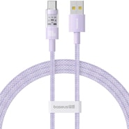 Punjač i podatkovni 100W USB-A na USB-C kabel Baseus "Gem" - 2m - nebula purple