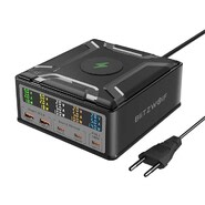 Zidni 260W punjač Blitzwolf "BW-S28" 2x USB-A, 3x USB-C, 15W bežično punjenje - black