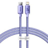 Punjač i podatkovni 20W USB-C na Lightning kabel Baseus "Crystal Shine" - 480Mbps - 2m - purple