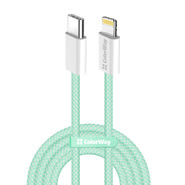 Punjač i podatkovni 27W USB-C na Lightning kabel ColorWay "CW-CBPDCL061-G" - 480Mbps - 1m - green