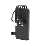 Powerbank PowerHub 4v1 10.000mAh s ugrađenim kabelima, stalkom i LED svjetiljkom - crni