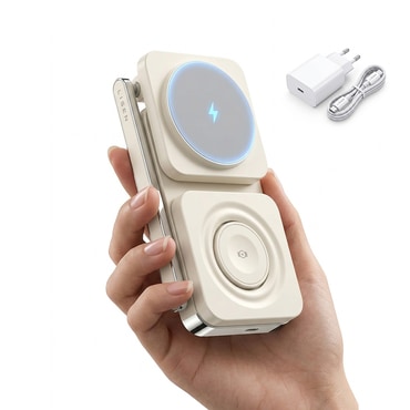 Bežična 15W punjač Lisen "YL0223110006" s MagSafe, 3u1 - white