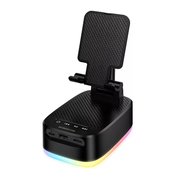 Bluetooth zvučnik Borofone "Marea BR200" Bluetooth 6.0, 3u1 s držačem za telefon i power bankom, 1500mAh - crni
