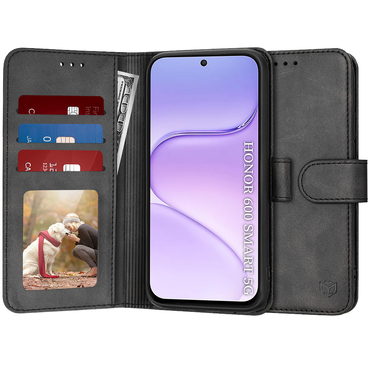 Torbica Techsuit "Diary Book" za Honor 600 Smart - crn